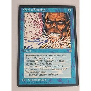Magic The Gathering Word of Undoing‎ Ice Age 1995 Blue Instant Christopher Rush